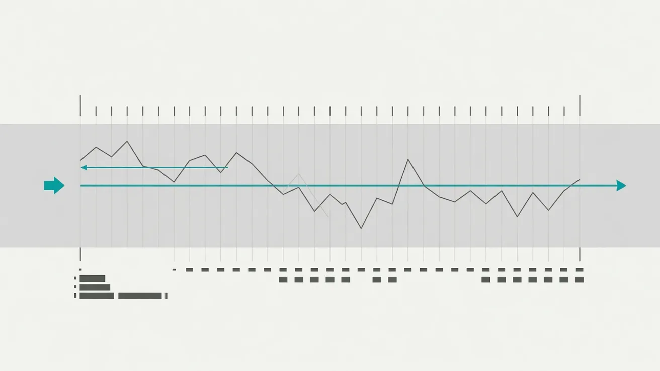 Timeline of one calendar month showing a flat fixed customs rate above a fluctuating daily market rate.